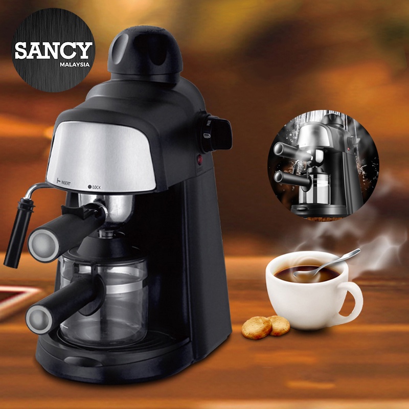 SANCY Multifunctional Imported Steam Espresso Maker Semi-Auto Espresso 5 Bar 240ML Electric Coffee Maker Machine