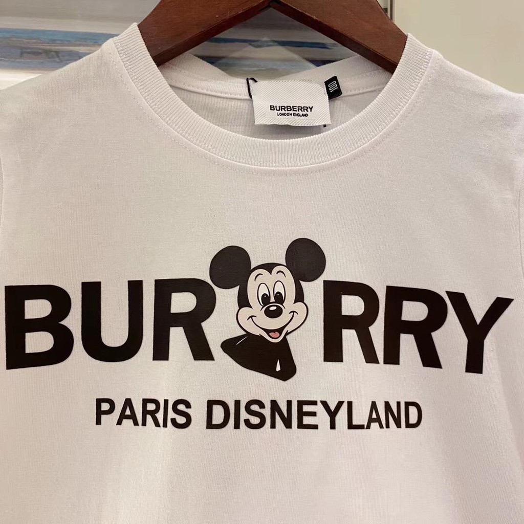 Kids Girls Boys Burberry Mickey 100% Cotton T-shirt Clothes | Shopee  Malaysia