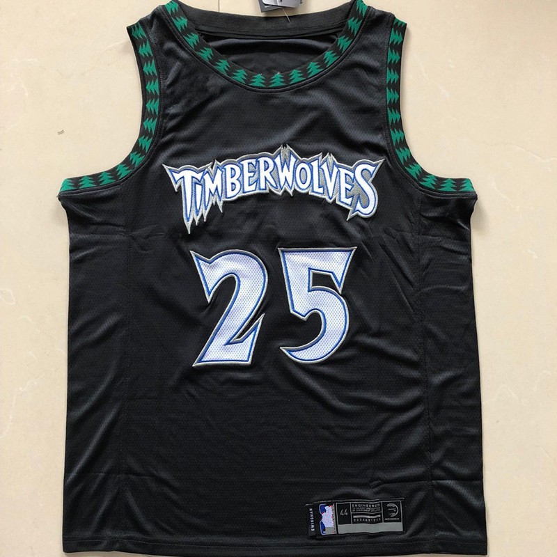 timberwolves black jersey