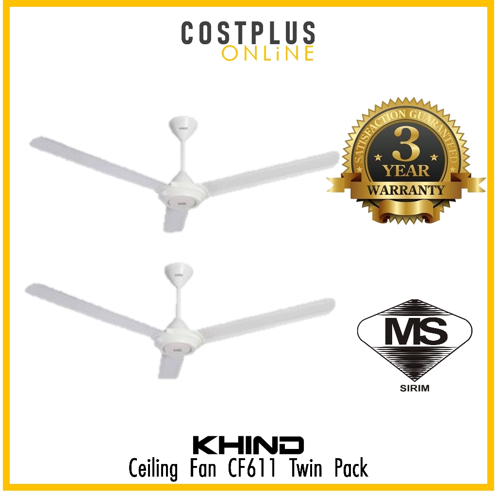 Twin Pack Khind Cf611 Cf615 Lemax L760 60 Ceiling Fan Sirim