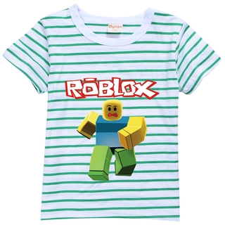 Roblox Stripe Elastic T Shirt Kids Short Sleeve Tops 8235 Roblox Shopee Malaysia - roblox striped shirt