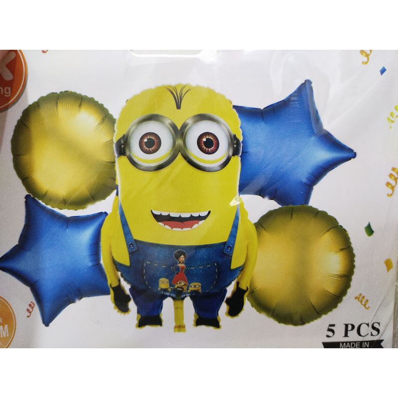 (Buy 1 Can 5) Birthday Balloons Character Minions Birthday Balloons For ...