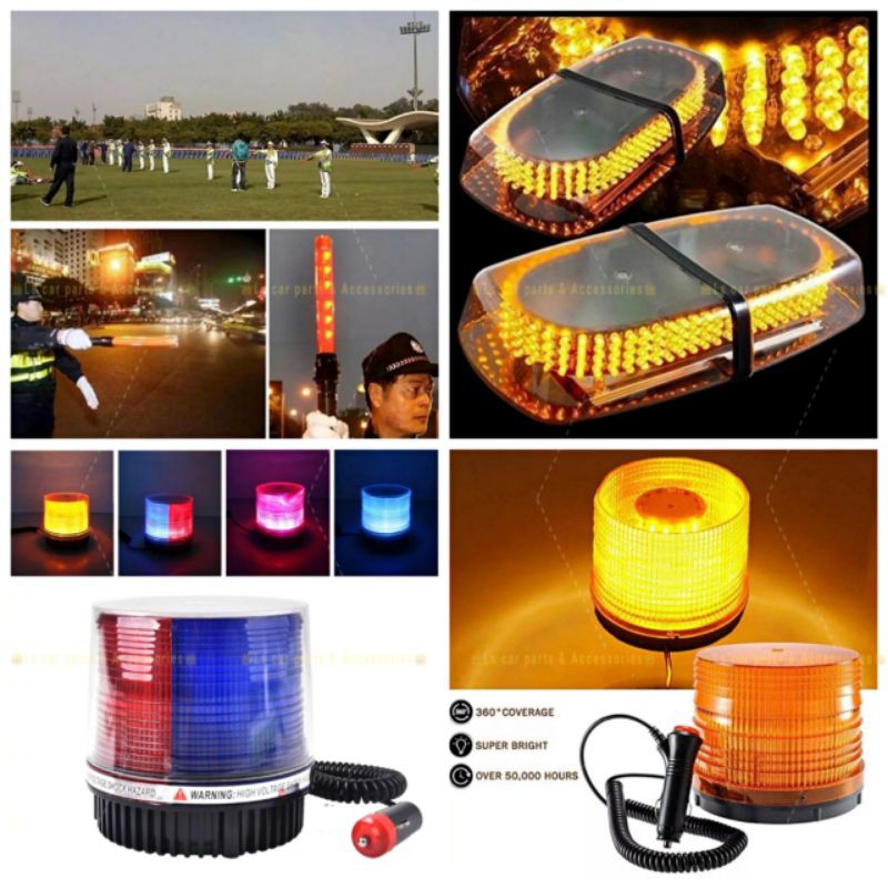 Warning Emergency Magnetic SideMarker Baton Flash Signal Flexible Strip Police Lampu LED Lamp DashBoard Light Bar Strobe