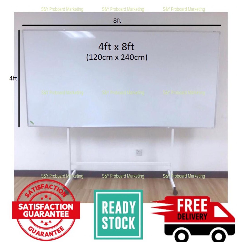 4x8 Whiteboard With Stand Size 4ft x8 ft Shopee Malaysia