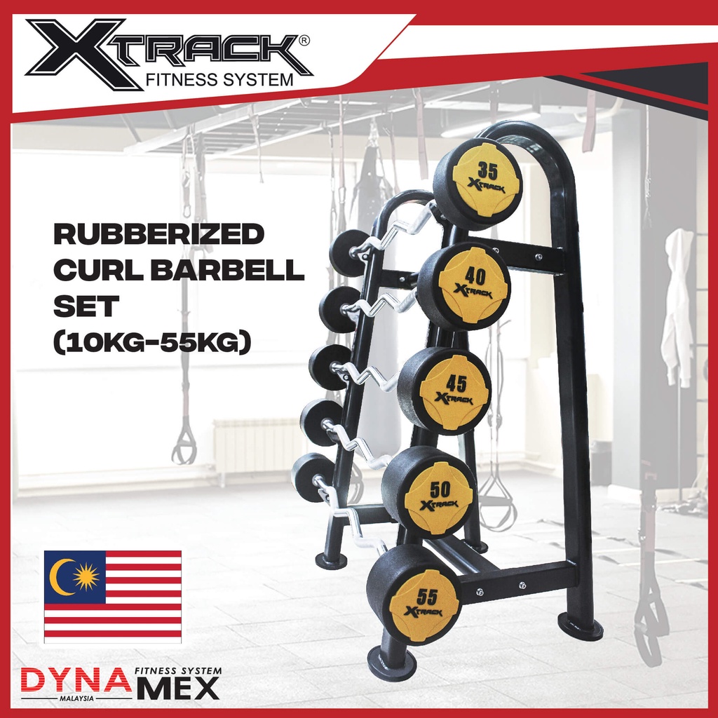Rubberized Fixed Curve Barbell (10 40)KG Shopee Malaysia