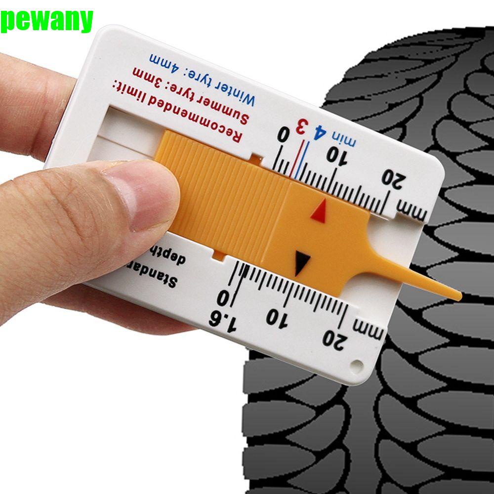 Pewany Portable Car Tyre Tread Depthometer With Keychain Depth Gauge