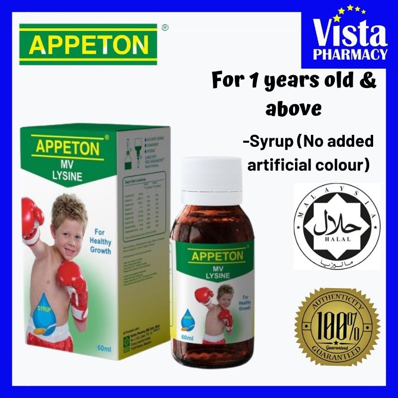 Appeton Multivitamin Lysine Syrup 120ml Shopee Malaysia