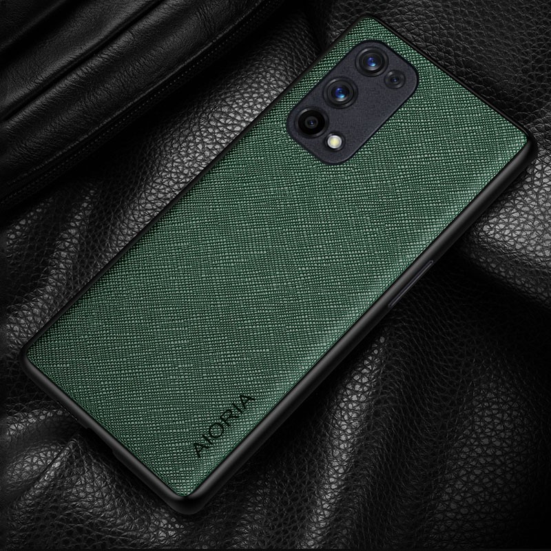 SKINMELEON Casing Realme X7 Pro 5G Case Elegant Cross Pattern PU Leather Case TPU Protective Cover Phone Case