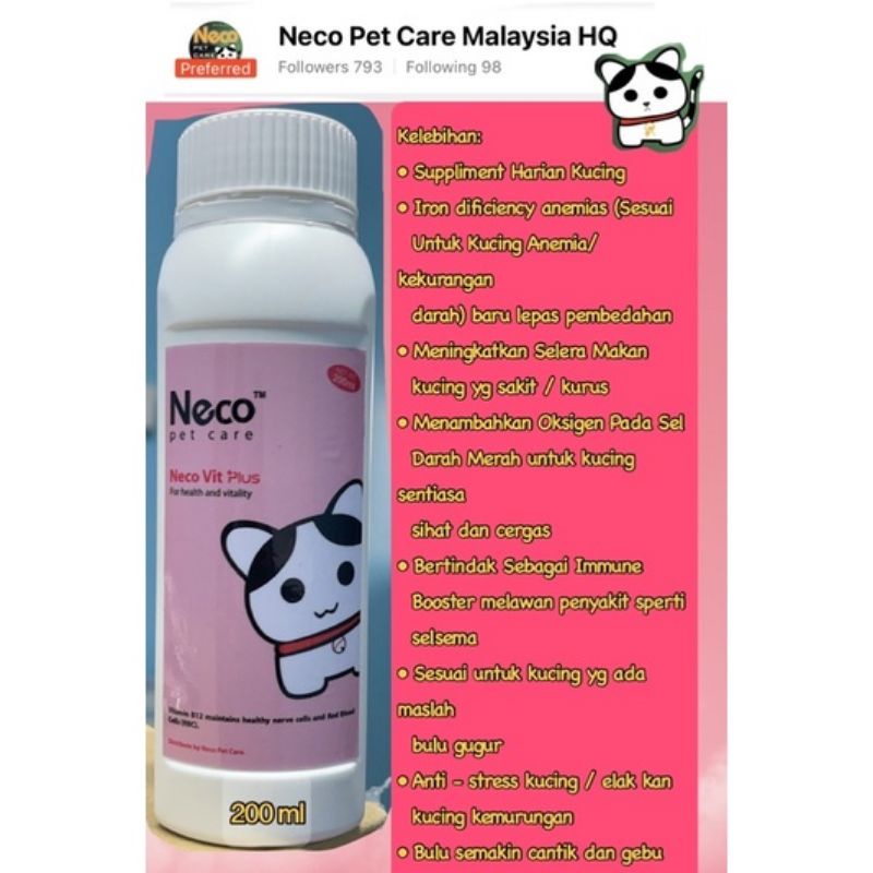 Buy [NEWu203c️] NECO VIT PLUS FOR HEALTH u0026 VITALITY  SeeTracker Malaysia