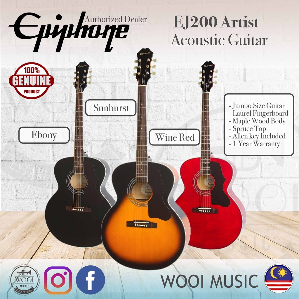 ebony 200 Epiphone ej artist
