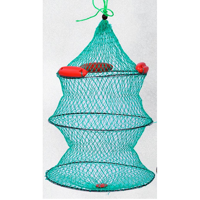 【READY STOCK】Portable Floating Nylon Fishing Net Fish Shrimp Mesh Cage ...