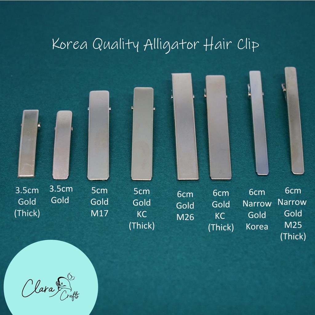Clara Crafts PREMIUM Quality KOREA Hair Clip accessories / Alligator Hair  Clip raw materials or component | Shopee Malaysia