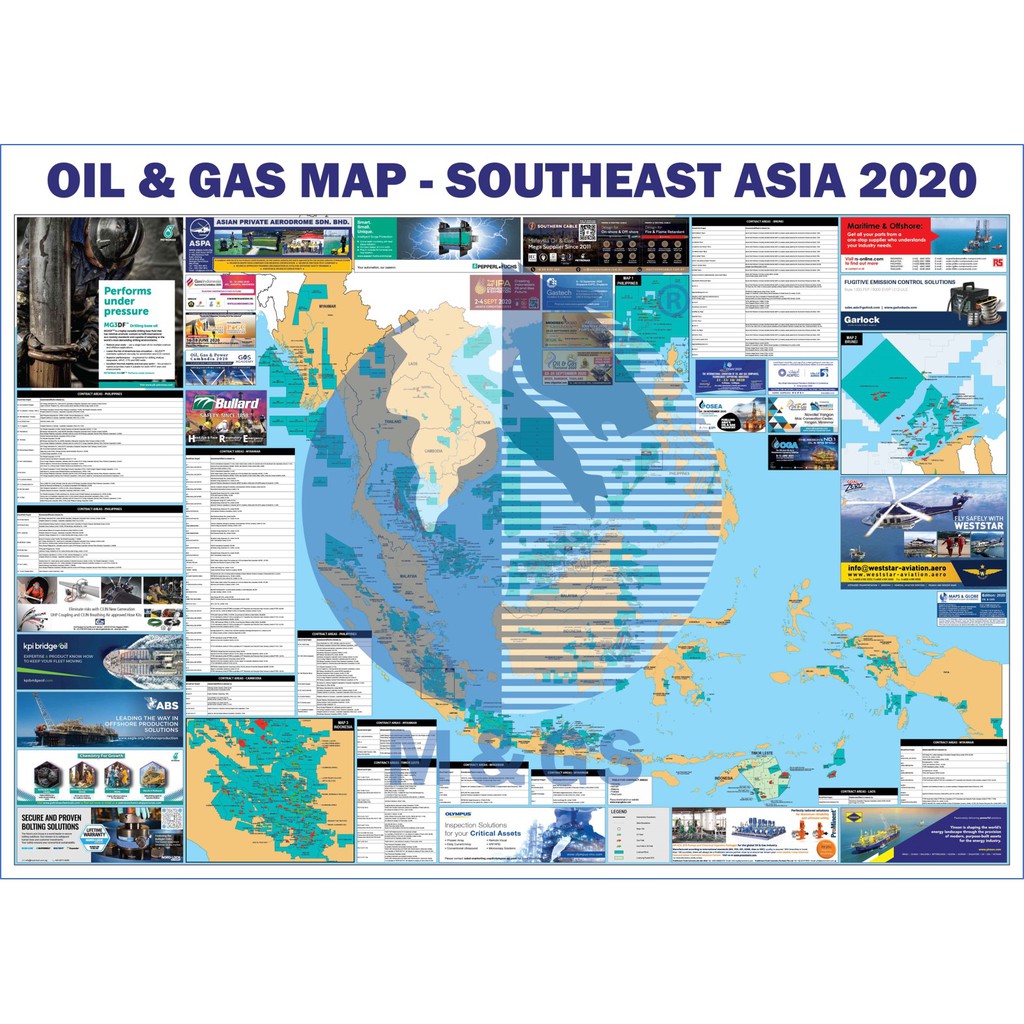 Oil & Gas Map South East Asia | Shopee Malaysia