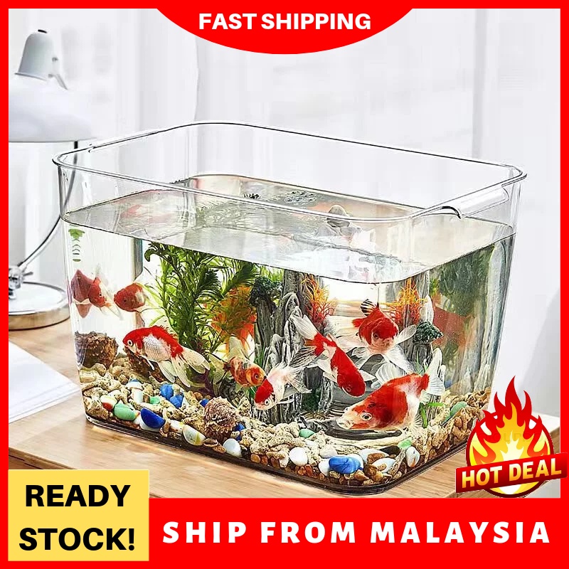 Plastic Shatterproof Transparent Fish Tank Fish Bowl Fish Aquarium With ...