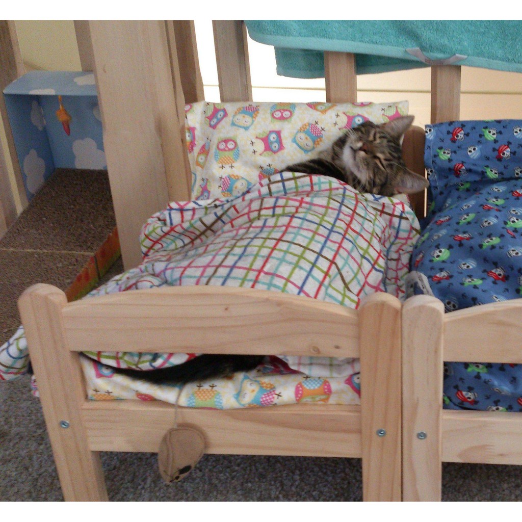 Katil Kucing Katil Anjing Mini Pets Bed Cat Bed Dog bed - pine Katil Kayu  Untuk Kucing Tersayang