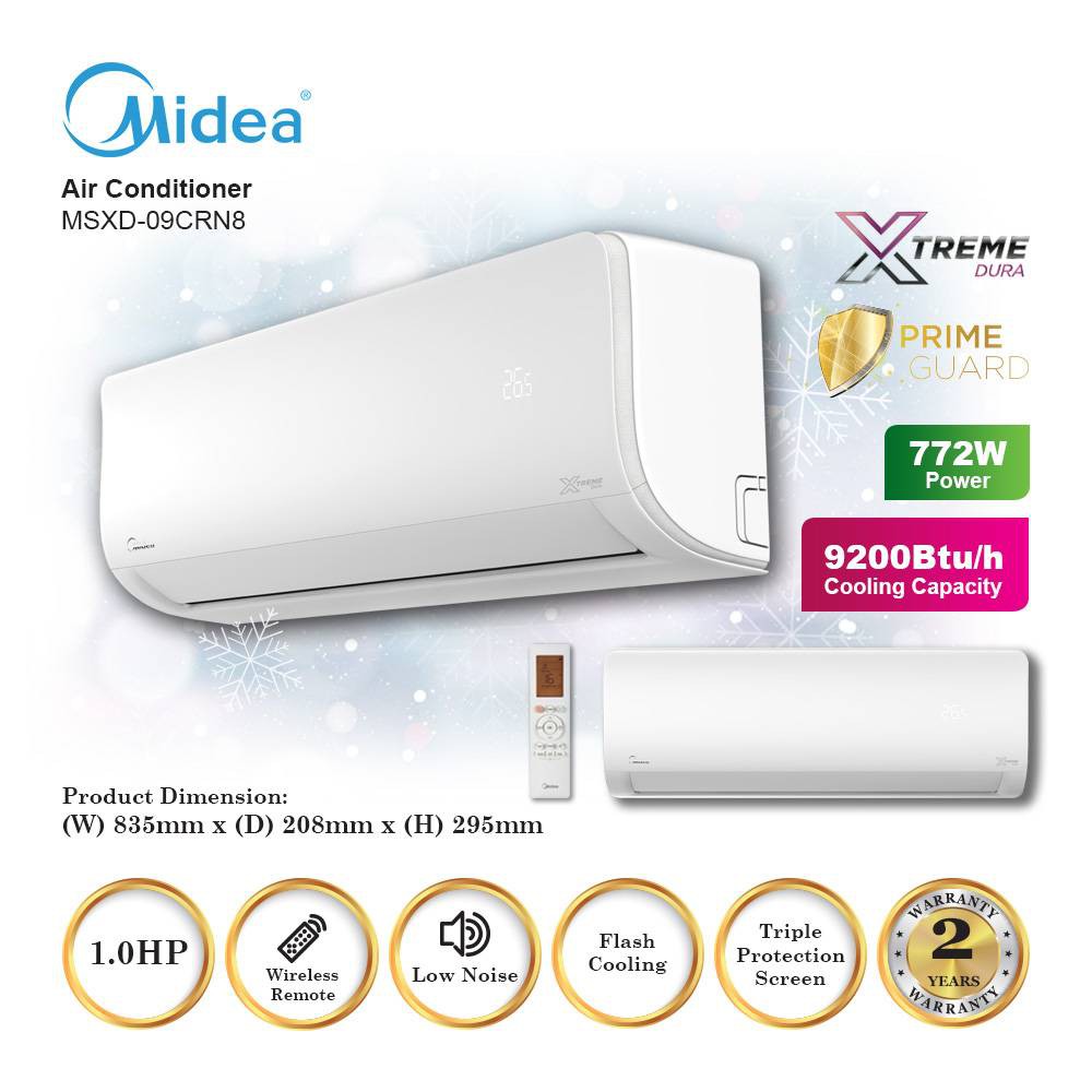 Midea Air Cond New R32 10hp Super Ionizer Xtreme Dura Series 10hp Msxd 09crn8 Aircond 0919