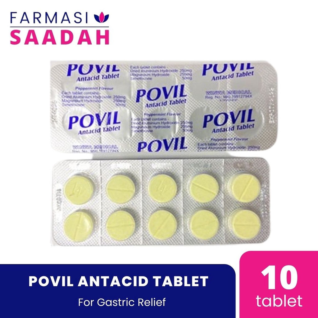 Povil antacid tablet (Gastric Relief) Shopee Malaysia