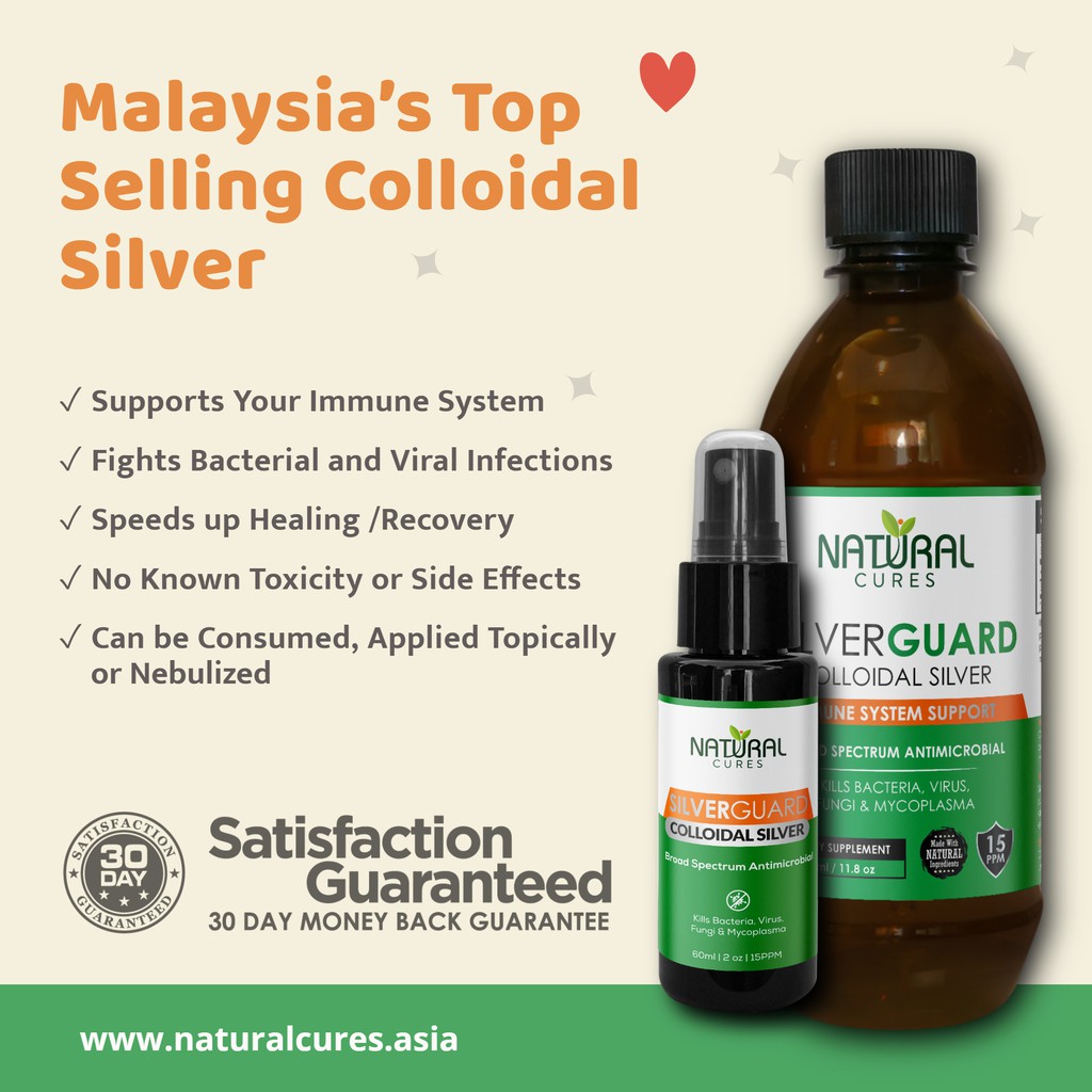 Silverguard Colloidal Silver Antimicrobial Immune Support Solution Shopee Malaysia 8373