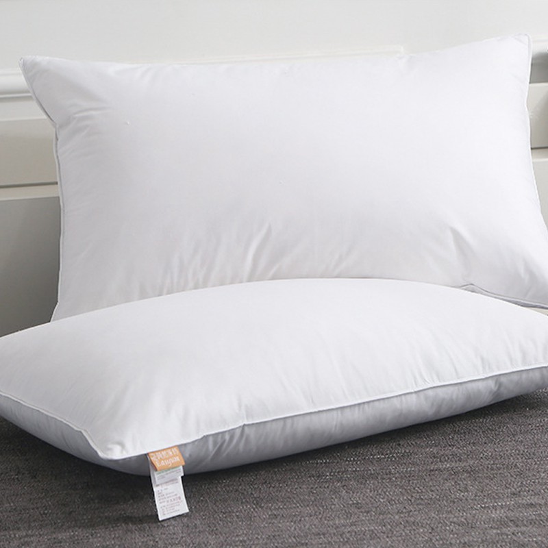 White Goose Feather Pillow Hotel Core Sleeping Pillow Single Adult