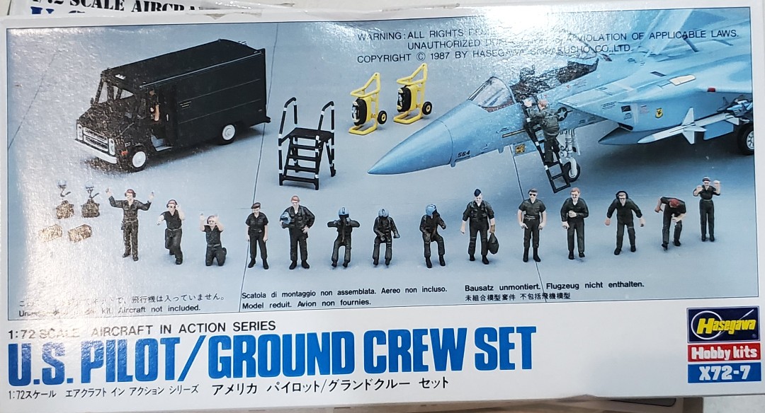 Hasegawa American Air Force Pilot Grand Crew Set 1/72 Plastic model Kit  X72-7 