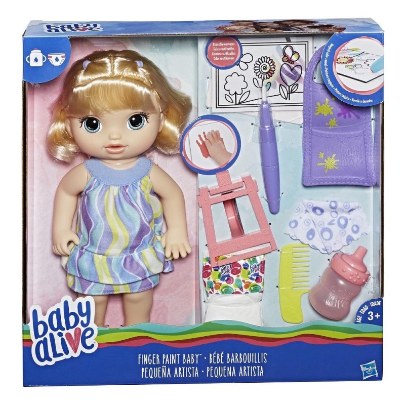 Hasbro Baby Alive Finger Paint Baby Doll (Blonde) Shopee Malaysia