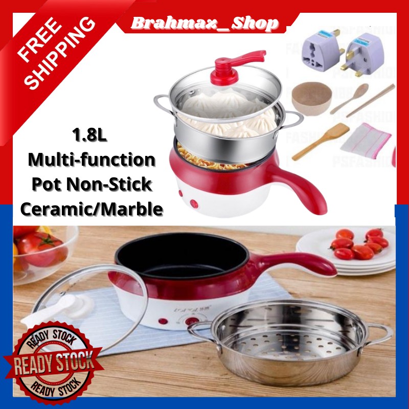 NonStick Electric MultiFunction Cooker Boiler 1.8L & 1.2L Cooker
