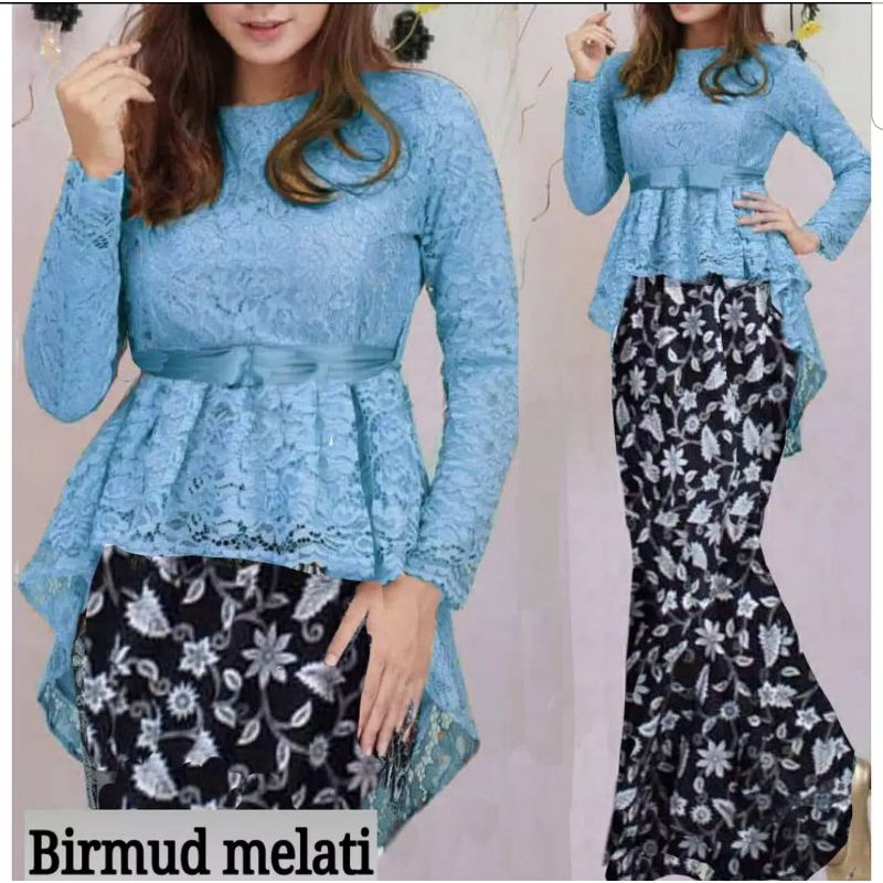 Kebaya Baby Blue Ready Shopee Malaysia