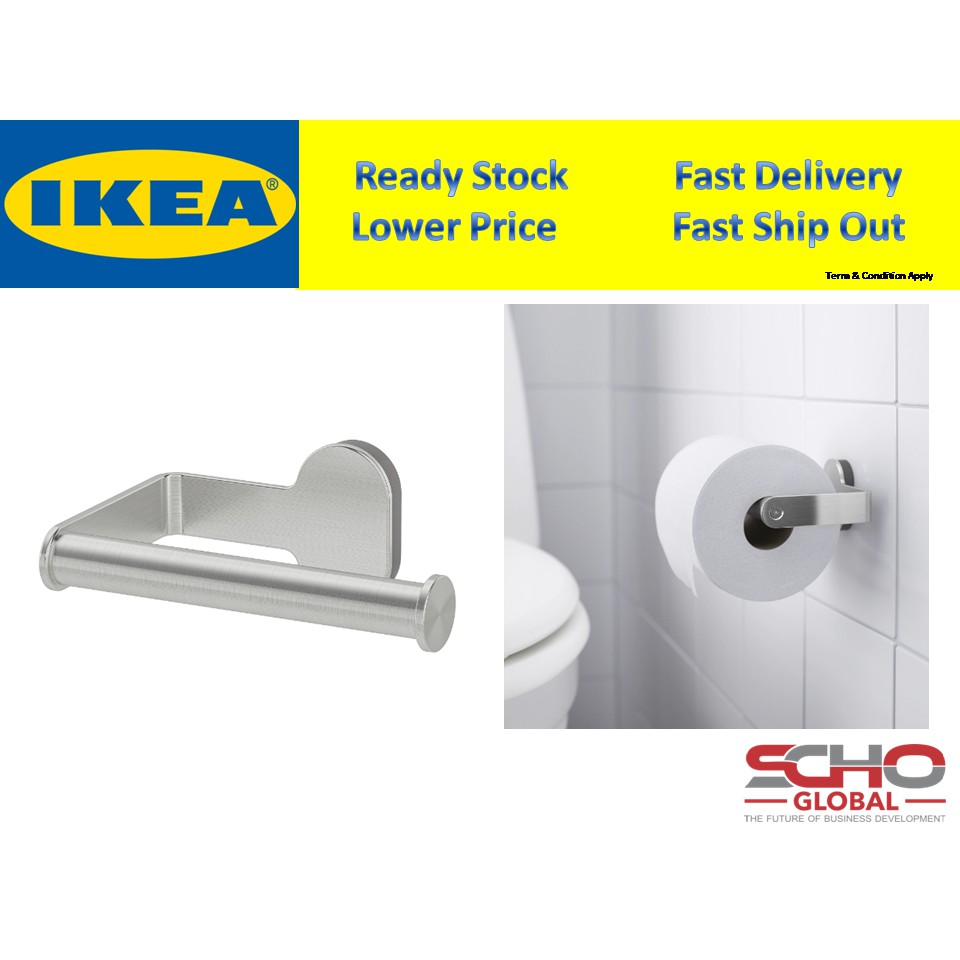 IKEABROGRUND Toilet roll holder, stainless steel Shopee Malaysia