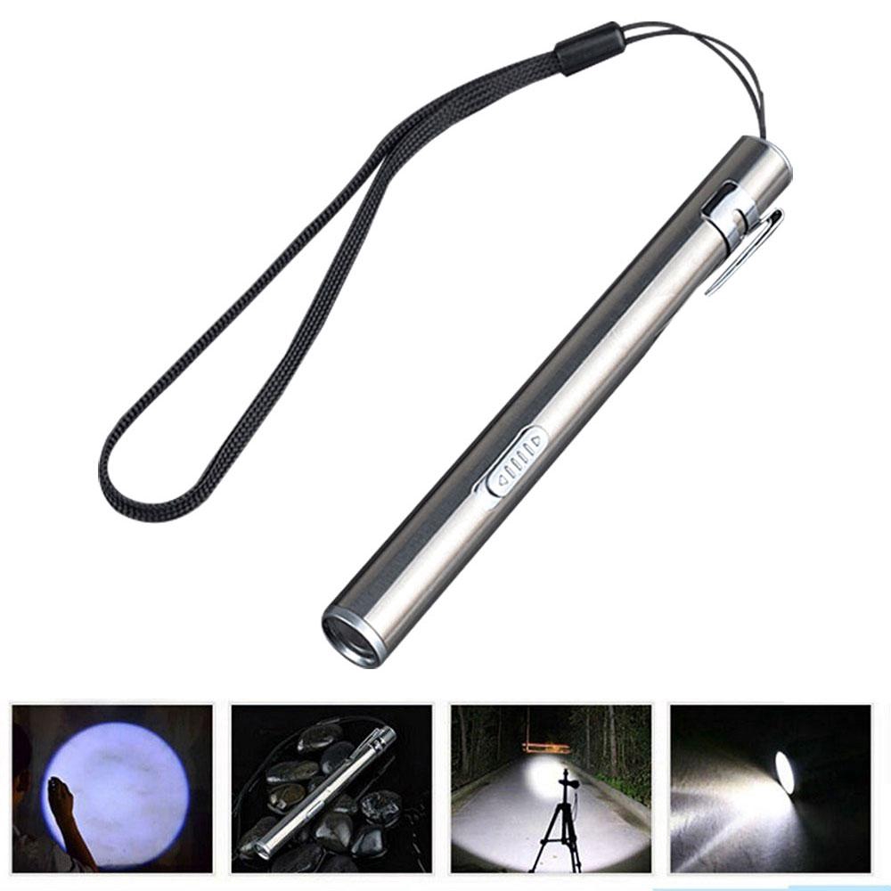 Hot Bright Light Lamp Pocket Flashlight Torch LED Pen Size Q5 USB Rechargeable