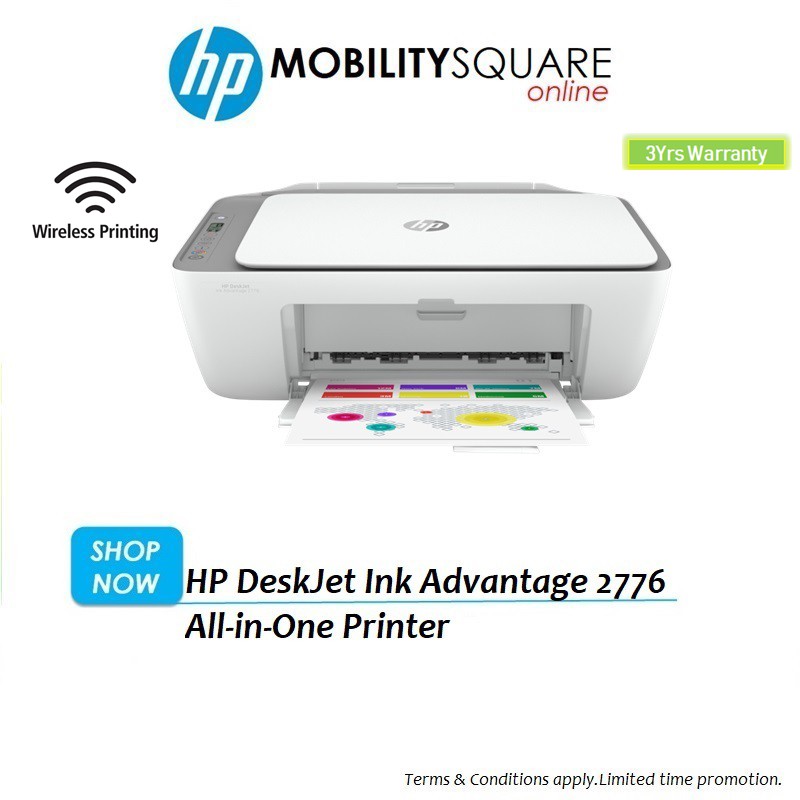 HP Deskjet 2776 Ink Advantage Wireless Print/Scan/Copy | Shopee Malaysia