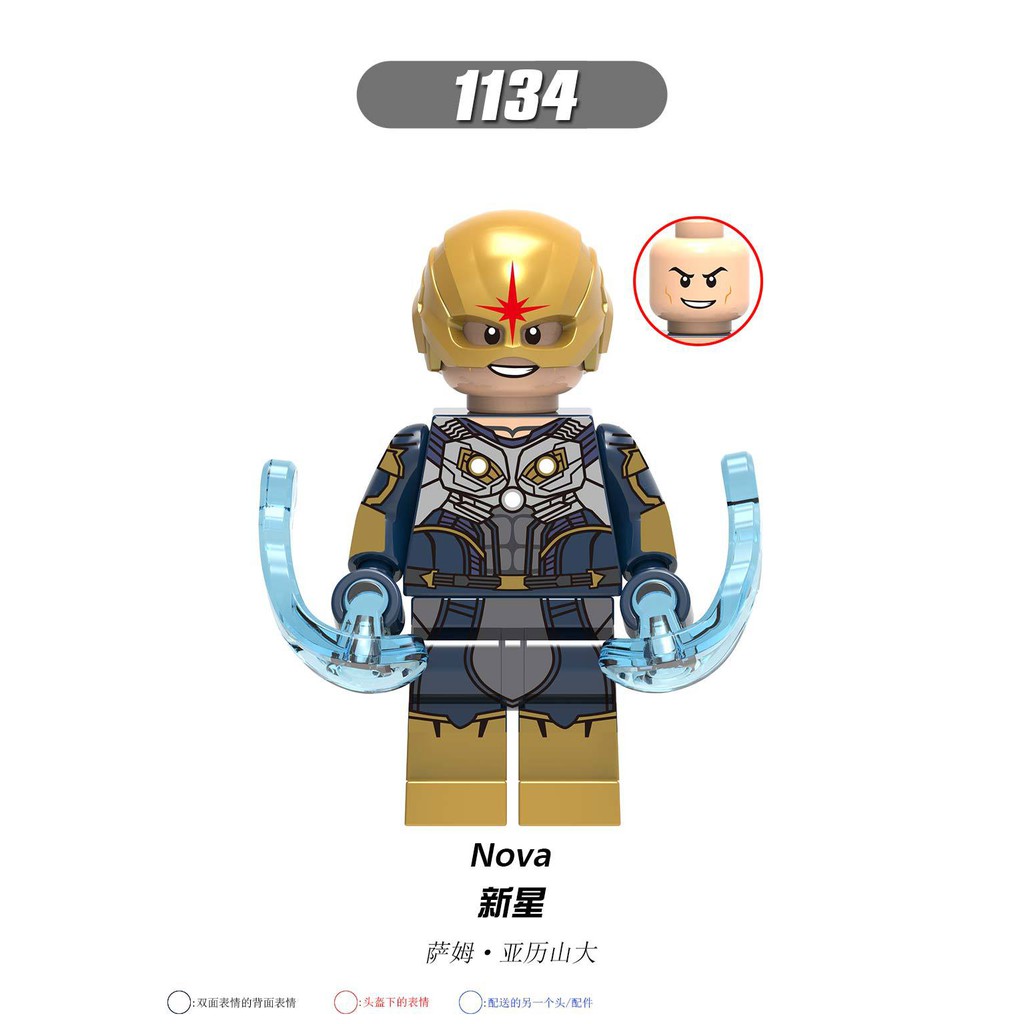 Nova Compatible With Lego Minifigures Loki Thor Korg Iron Man Marvel Stan  Lee Building Blocks Baby Toys For Children | Shopee Malaysia