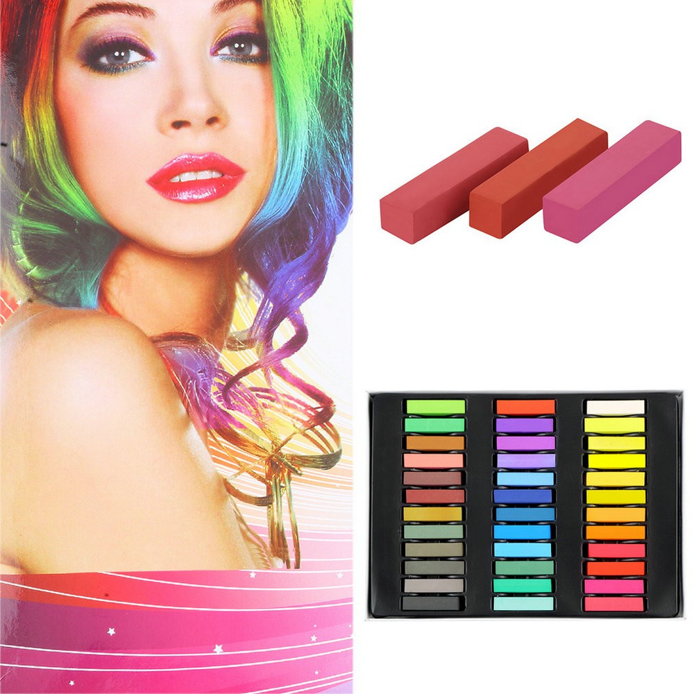 36 Colors Non Toxic Temporary Pastel Hair Square Hair Dye Color