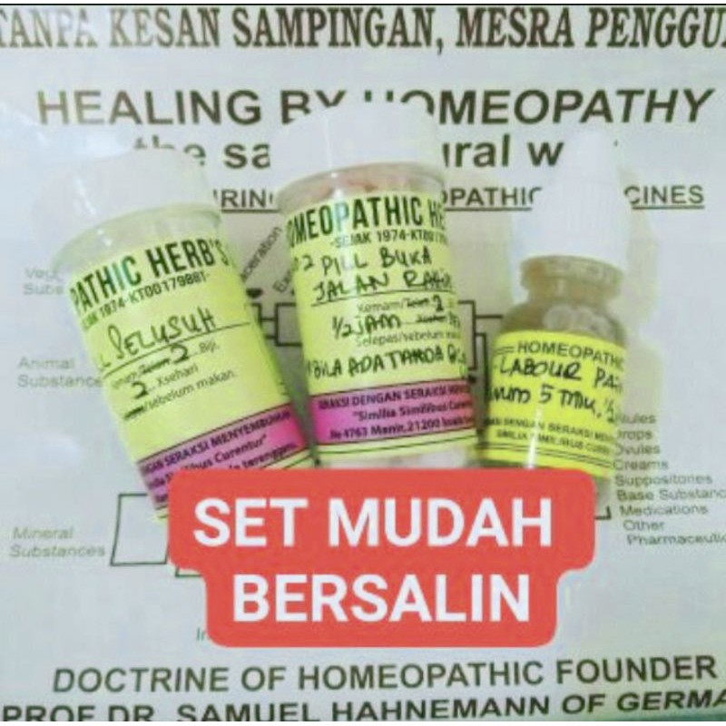 Ubat Mudah Bersalin Set Homeopathy Shopee Malaysia