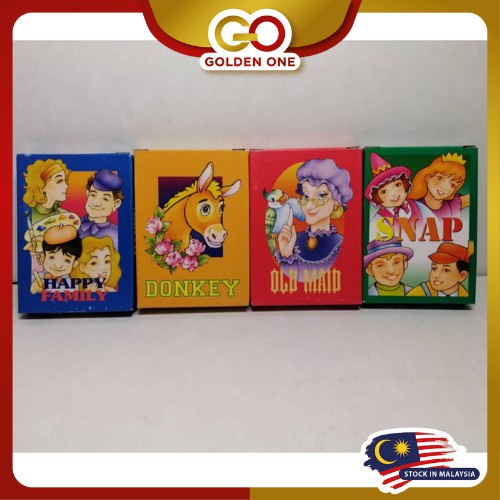 Happy Family / Old Maid/ Donkey/ Snap Traditional Playing Card Game HT127/HT128/HT129/HT130