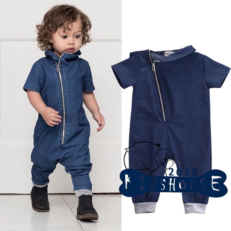 jeans romper for baby boy