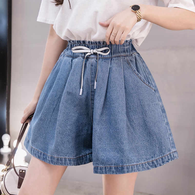 oversized denim shorts