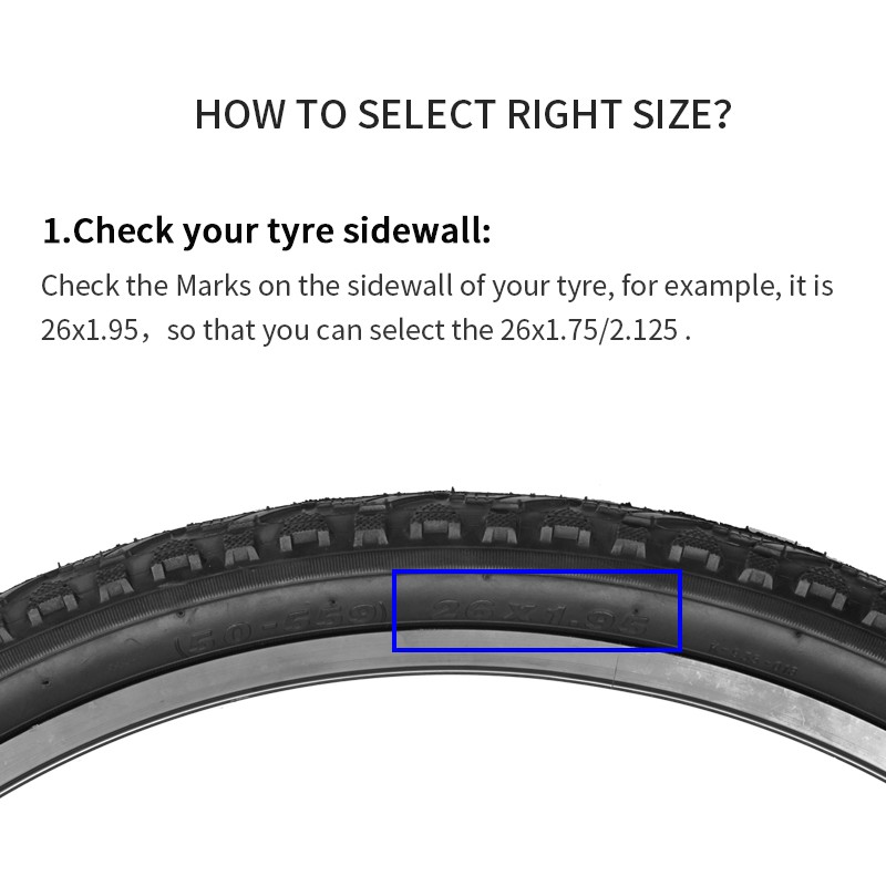 tube size for 26x1 95 tire