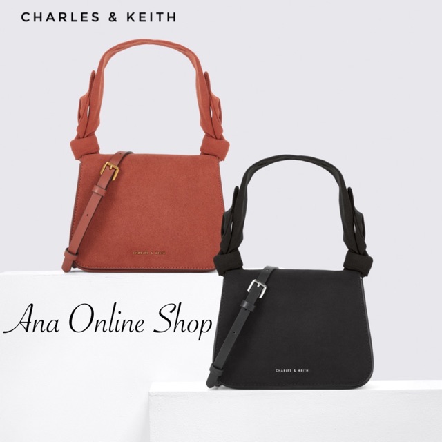 charles & keith wavy strap handbag