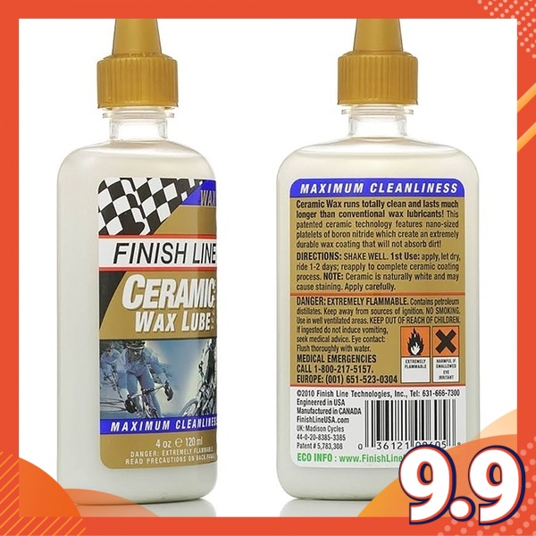 Ready Stock Finish Line Ceramic Wax Lube Bicycle Lubricants chain