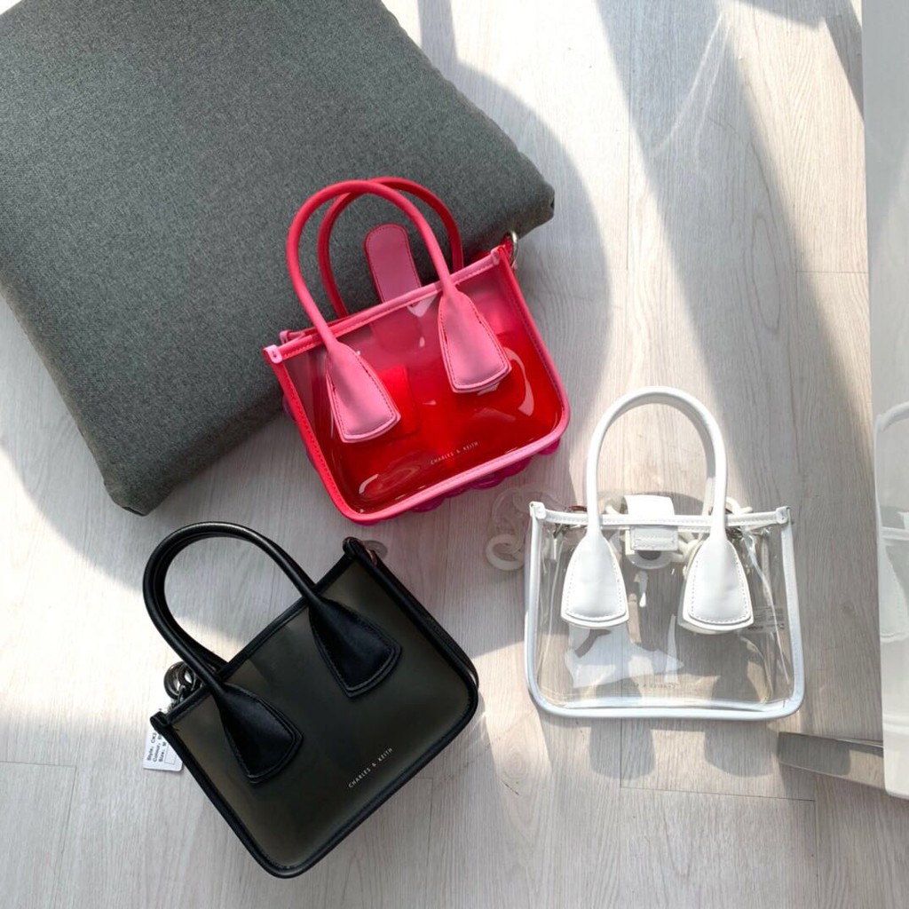 charles and keith clear bag