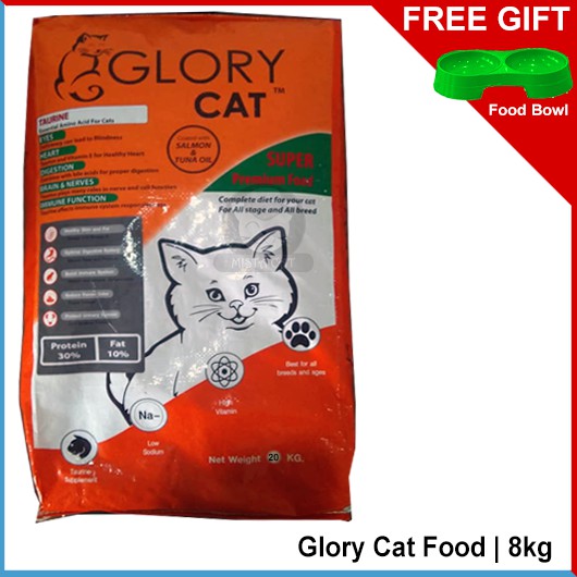 Glory Cat Premium Food 8kg Free Food Bowl Shopee Malaysia