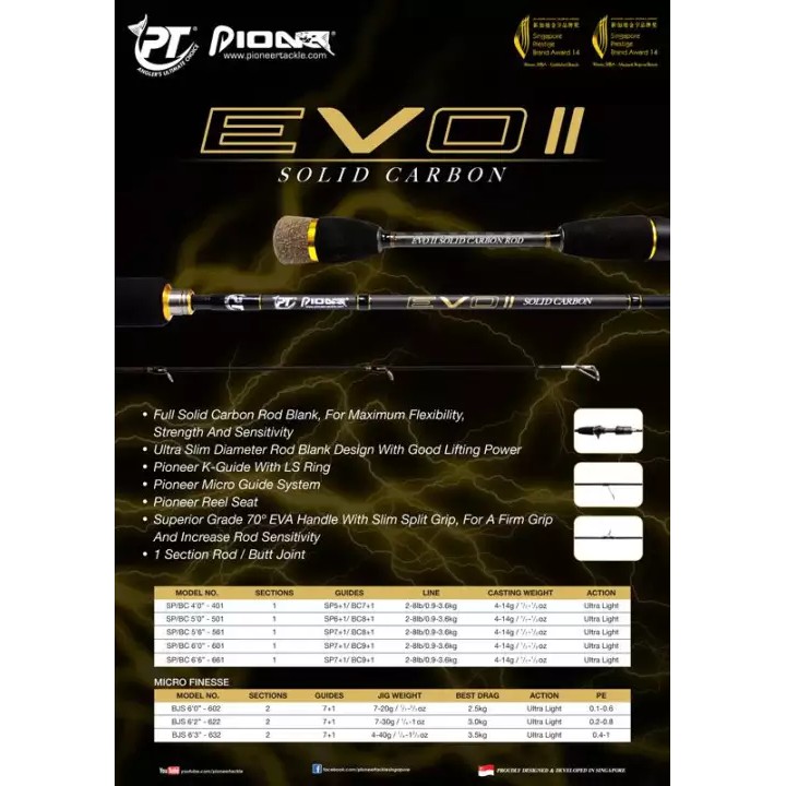 pioneer evo fishing rod