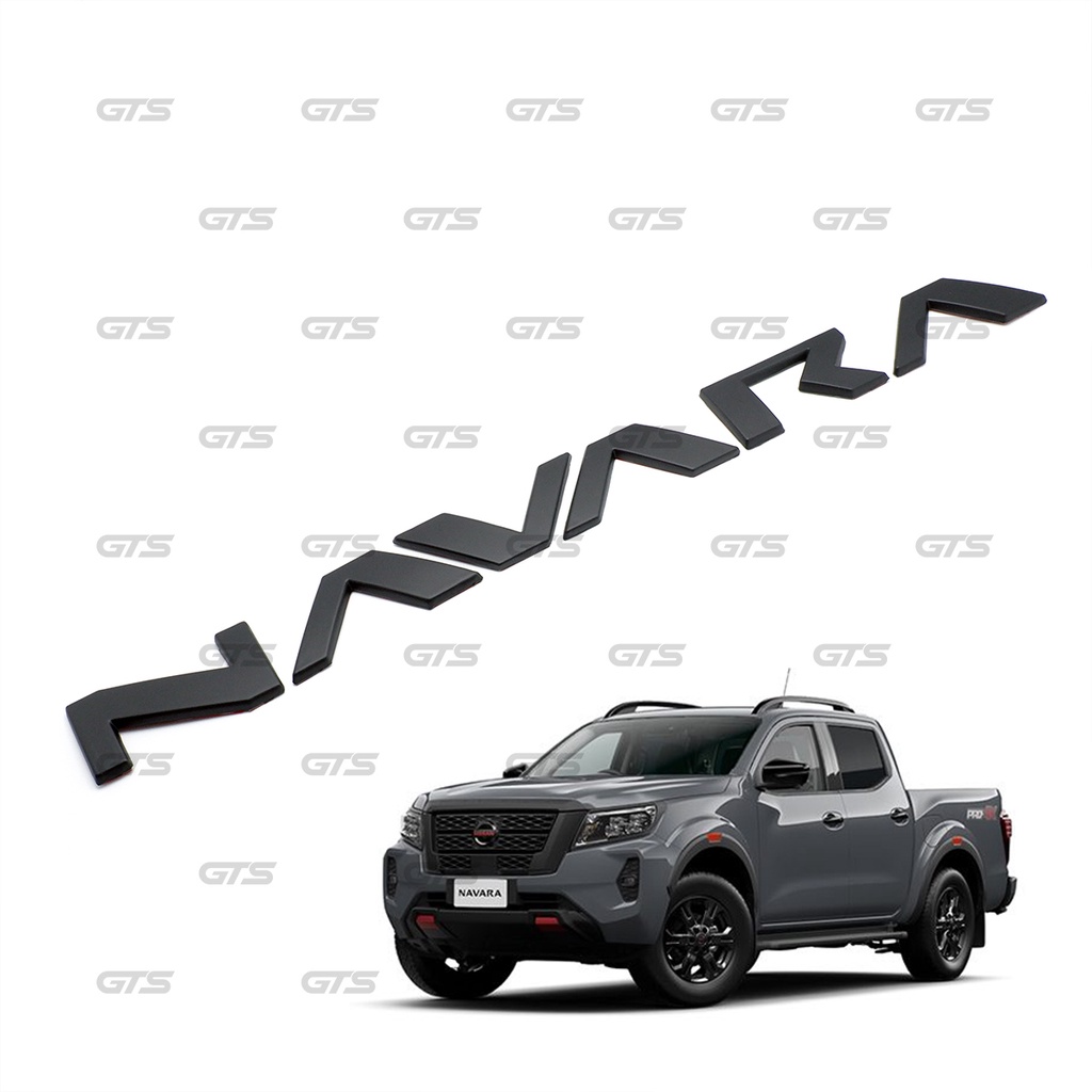 Logo Trunk Logo "Navara" rear pickup Logo, matt black color for Nissan