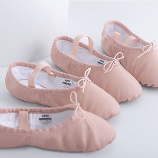 Genuine Leather Ballet Shoes For Girls Children Professional Dance Soft Shoes
