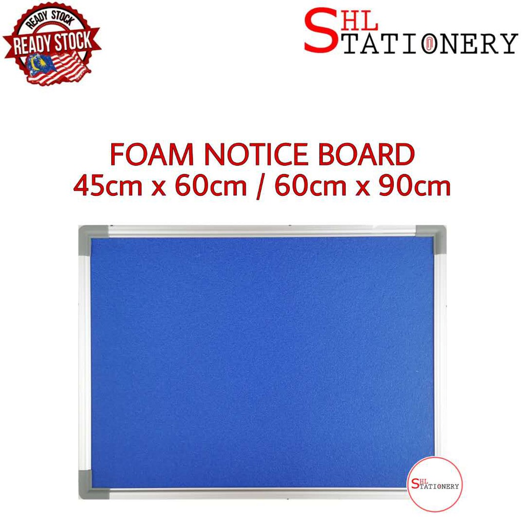FEEYOND Aluminum Frame Foam Notice Board 45cm x 60cm / 60cm x 90cm Memo