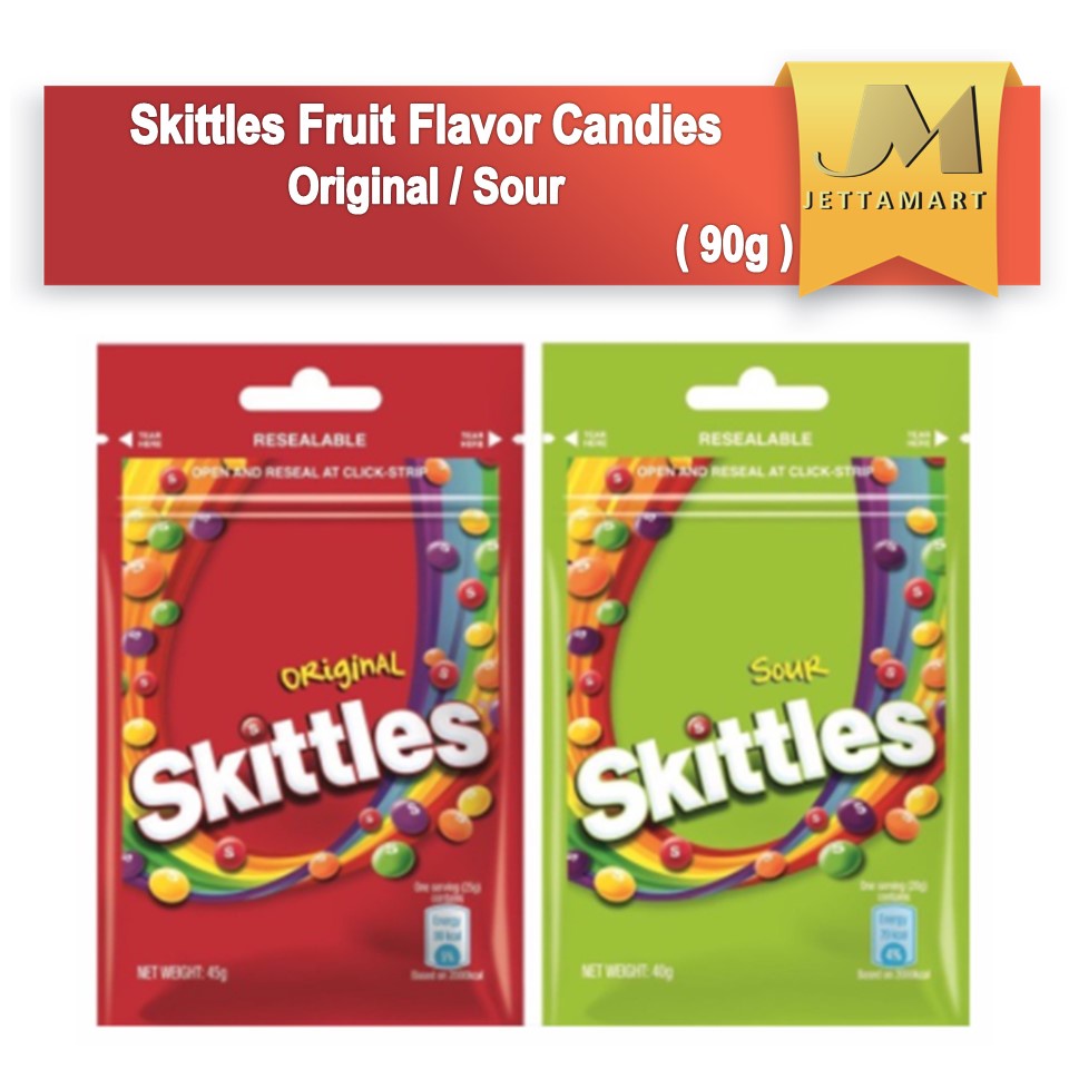 Skittles Fruit Flavour Candies - Original / Sour (45g) | Shopee Malaysia