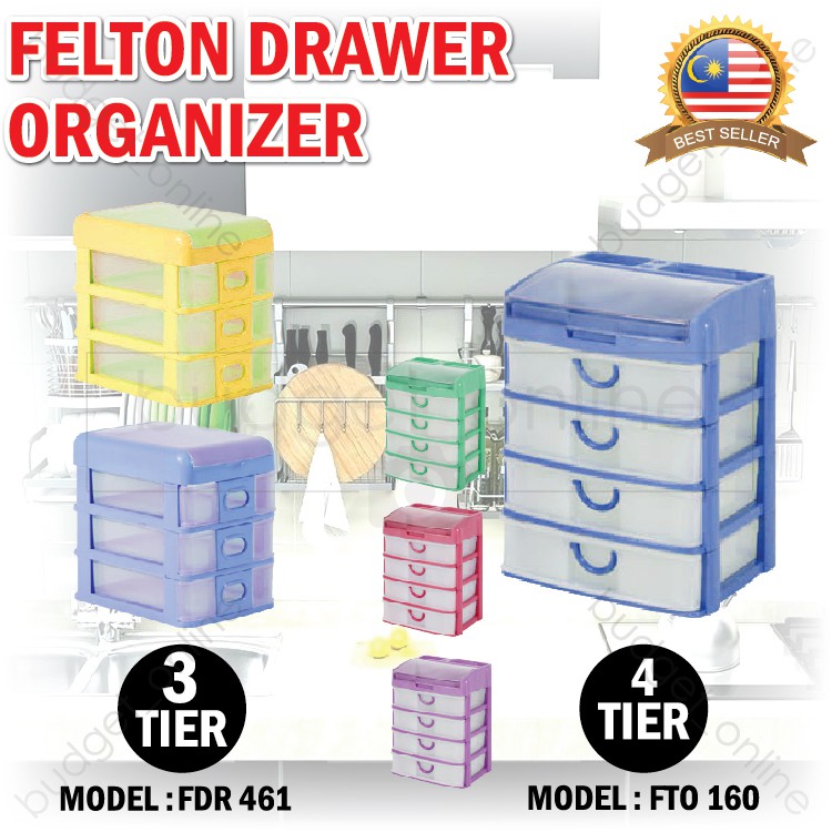 Felton Organizer Drawers 3 4 Tiers Document A4 Paper Stationery