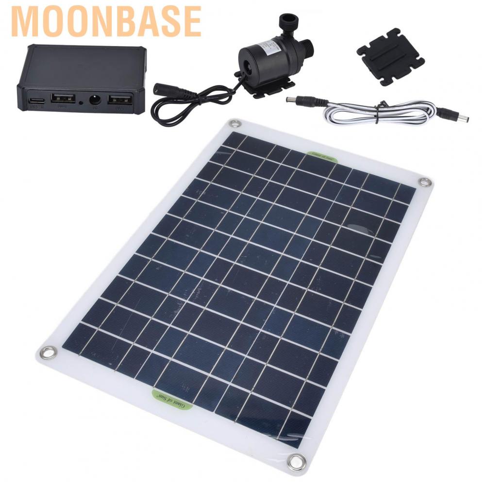 Moonbase Solar Water Pump Kit 50W Panel 800L/h 12V Low Noise DC Eco Friendly Durable Silicone Plastic Pond Garden Supplies