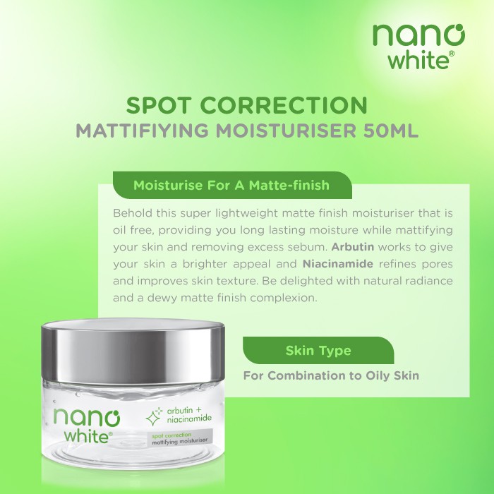 Buy New Nanowhite Spot Correction Mattifying Moisturizer 50ml Seetracker Malaysia