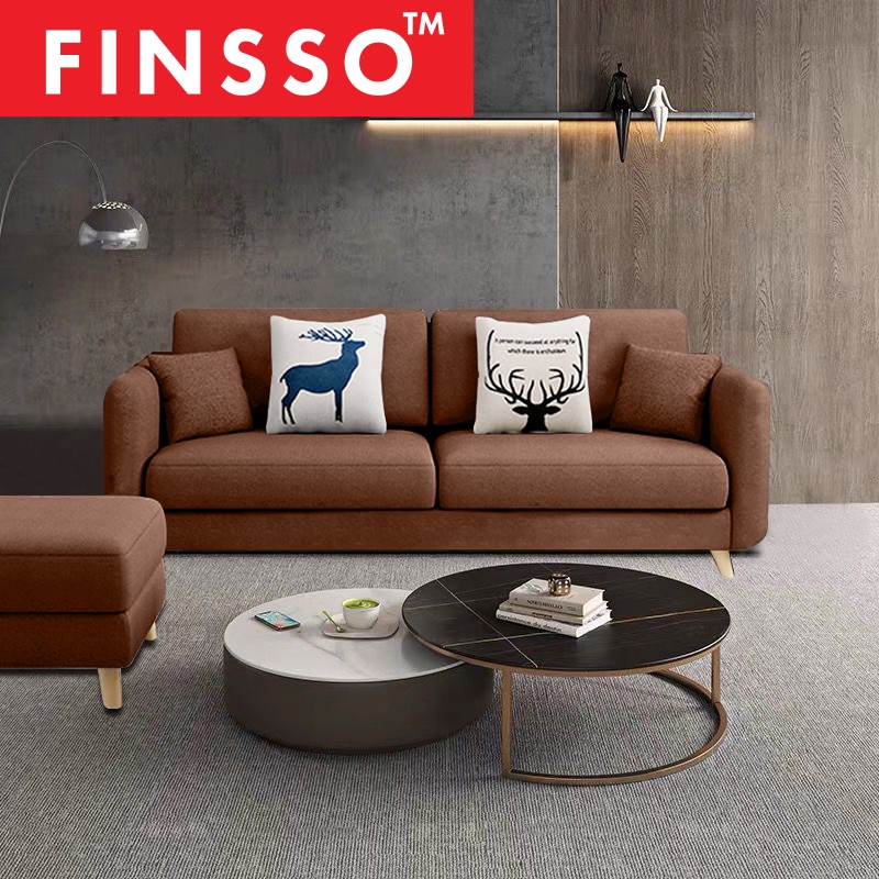 FINSSO: ROSELYN 2 & 3 Seater with FREE stool Sofa Home Living Room Furniture